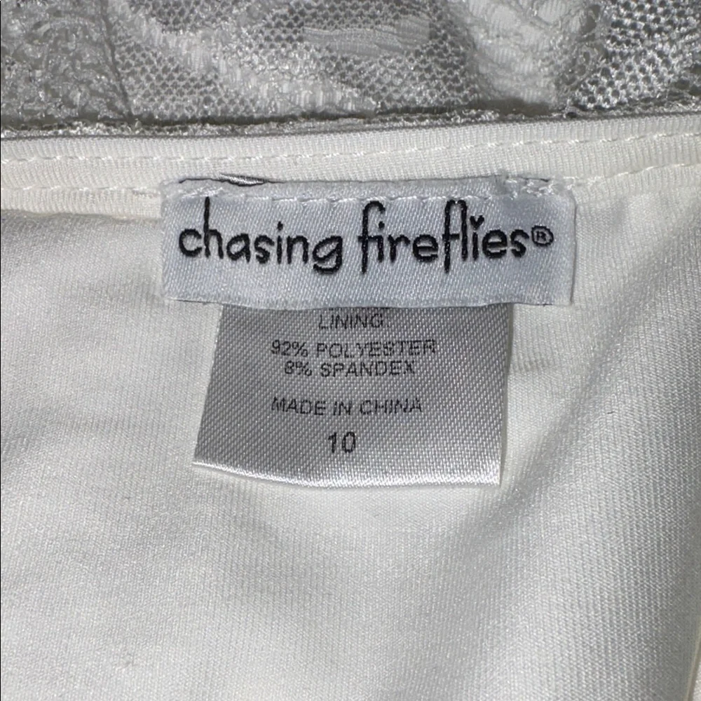 Chasing Fireflies Ivory Floral Lace Dress, Size 10